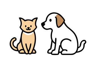 Obraz premium Charming animal icons perfect for children's designs, educational materials, or pet-related brands, adding a playful and friendly touch to any project. vector icon