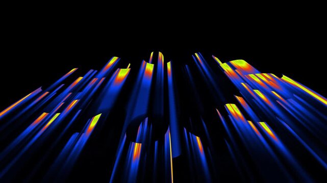 Glowing red neon arrow pointing left animation. Hand drawn direction sign loop