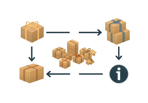 Diagram illustrating the logical workflow and process of shipping and handling cardboard packages