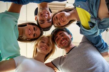 Obraz premium Group Of Friends Smiling Together.