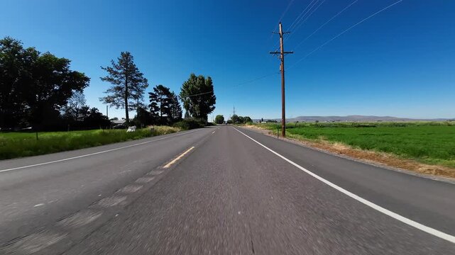 Oregon Klamath Falls Highway 39 South 09 Front View Driving Plates USA Ultra Wide
