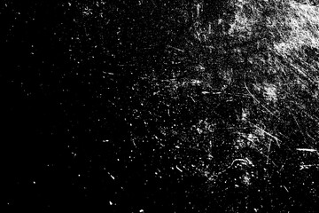 Obraz premium Black and white grunge background texture. High-contrast scratched, damaged, old surface. Dirty, abrasion effect. Ideal for modern urban graphic design, posters, overlays, covers, and music albums.