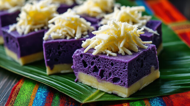 close-up of ube halaya purple yam jam