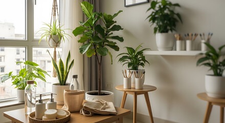 Fototapeta premium Sustainable lifestyle, community living and modern eco friendly practices concept image 81