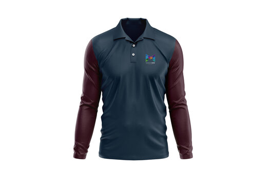 Long Sleeve Polo Shirt Mockup