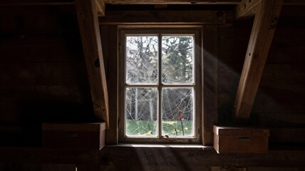 Fototapeta premium Dusty Attic Window