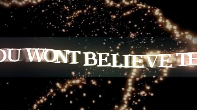 YOU WONT BELEIVE IT text on black background motivational message success