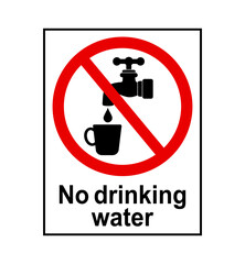znak zakazujący picia wody © robert6666