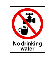 znak zakazujący picia wody © robert6666