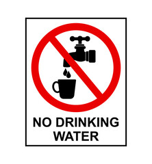 znak zakazujący picia wody © robert6666