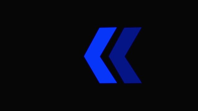 Arrow Loop Animation direction concept. colorful arrow icon concept. glowing Right-directional arrow loop animation. Animated arrows for the overlay video layer. 