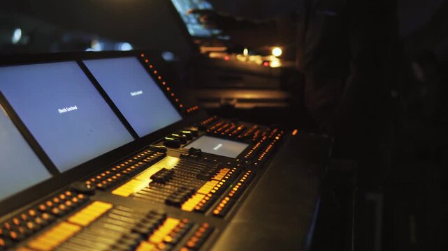 Professional lighting console for live event production backstage