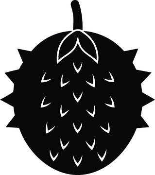 Chempedak silhouette vector art illustration