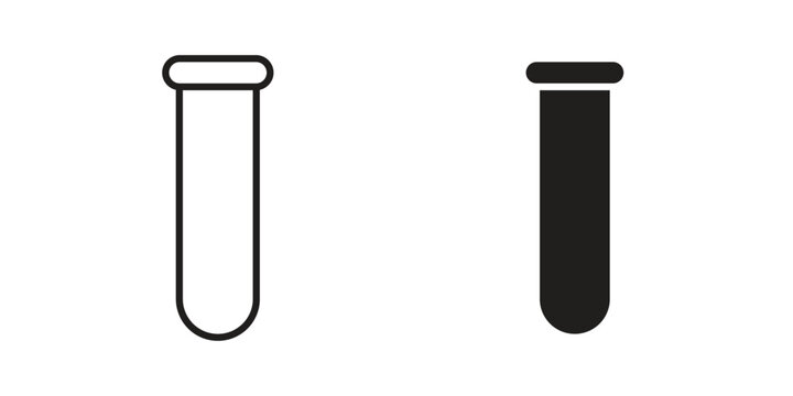 Chemical Tube icon linear vector outline, symbol logo design style
