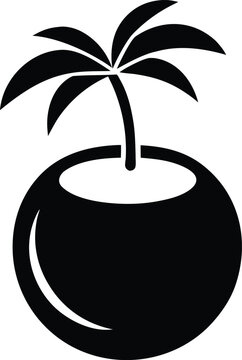 Cocona silhouette vector art illustration