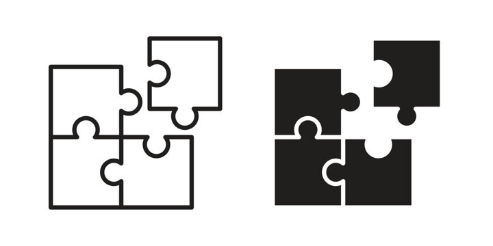 Compatibility icon linear vector outline, symbol logo design style