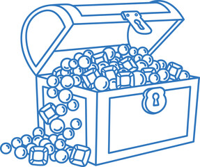 A treasure chest overflowing with gold coins and jewels © abu sharif