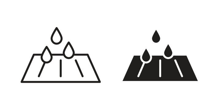 Drain or Drainage icon linear vector outline, symbol logo design style