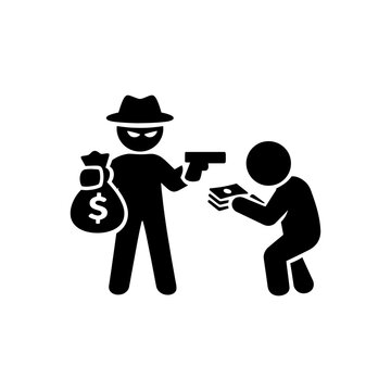 Armed Robbery Extortion Icon