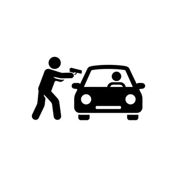Carjacking Pursuit Crime Icon