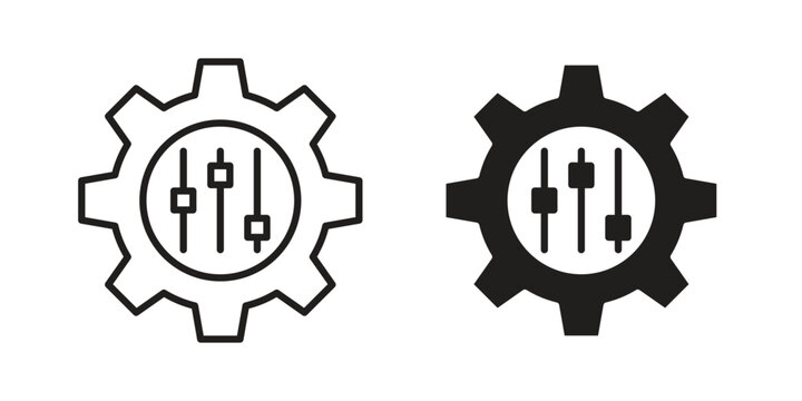 Mass customization icon linear vector outline, symbol logo design style