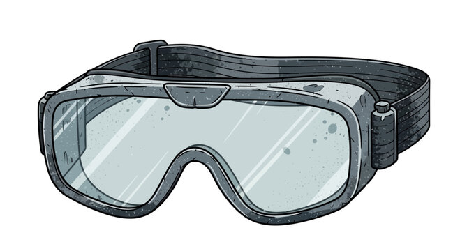 Protective Safety Goggles Illustration