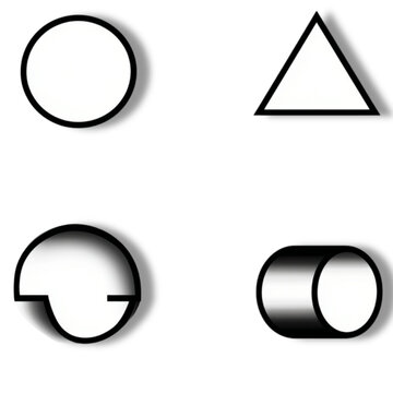 Geometric shapes icons set.