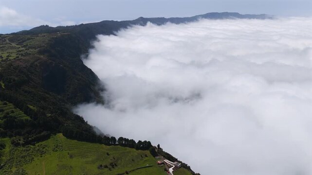 El Hierro Highlands Above Clouds La Frontera Viewpoint Mirador Bascos Spain's Southernmost Island