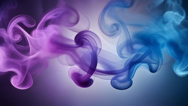 Mesmerizing video of colorful swirling smoke dance with vibrant flowing patterns and graceful movement