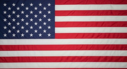 Fototapeta premium American flag waving with fifty white stars