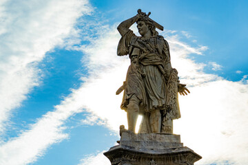 Fototapeta premium Fthiotida - Lamia City (Diakou Square - Athanasios Diakos Statue)