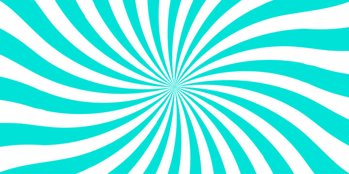 retro sunlight rays background layout. vintage sunrise sunbeam element spiral striped. Vector rays colorful radiating circus backdrop. Radial beam sunrise or sunset light retro design illustration.