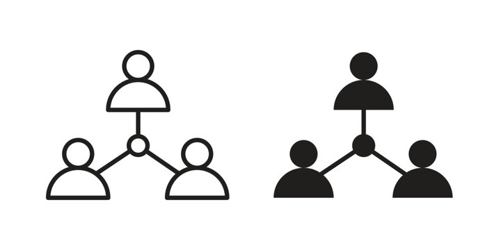 Stakeholders icon. Black and White Vector Illustrations. line icon vector pictogram