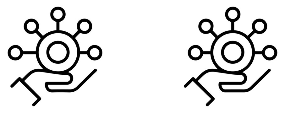 network hub connectivity icon vector