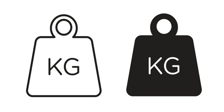 Weight icon. Black and White Vector Illustrations. line icon vector pictogram