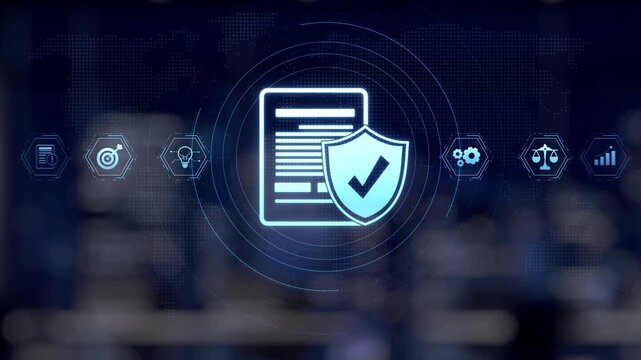 A robotic hand points towards a digital security icon, symbolizing the importance of cybersecurity in an advanced technological landscape filled with data connections. Synapse