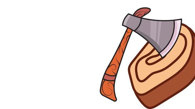 throqwing axe illustration footage