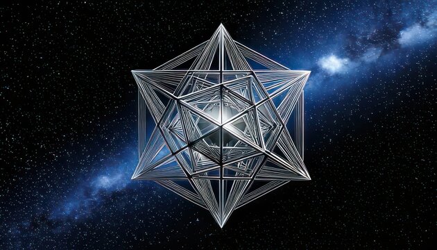Geometric Structure in Space - A Complex Interconnected Design.