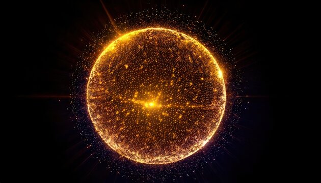 Glowing Orb of Light - A Futuristic and Abstract Representation.