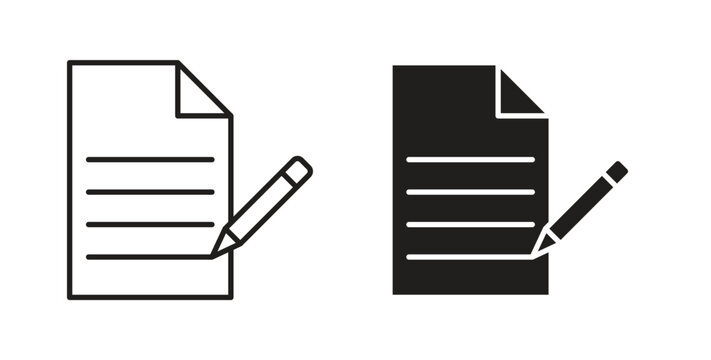 Form icon in line design. Editable stroke icon.