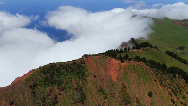 El Hierro Highlands Above Clouds La Frontera Viewpoint Mirador Bascos Spain's Southernmost Island