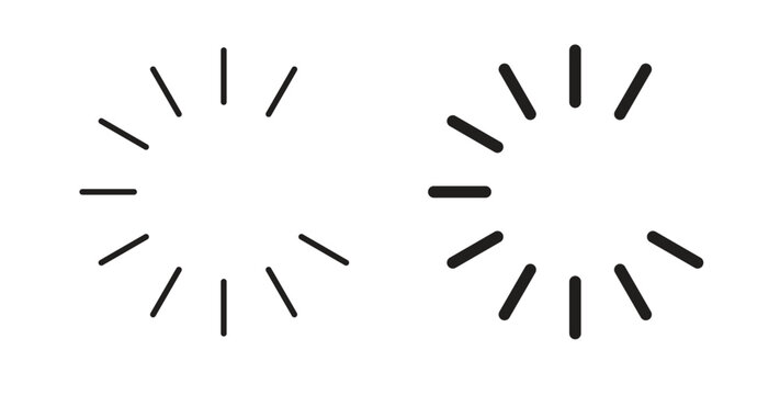 Loading icon in line design. Editable stroke icon.