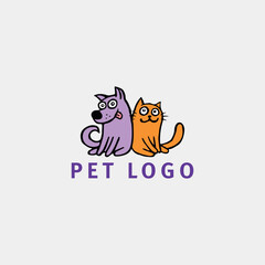 Obraz premium pet paw store logo design vector