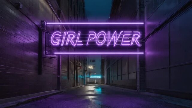 "Girl power" sign. Feminism.