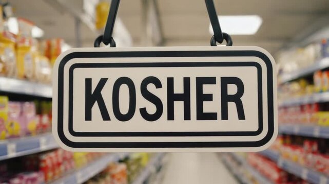 Kosher section in a supermarket.