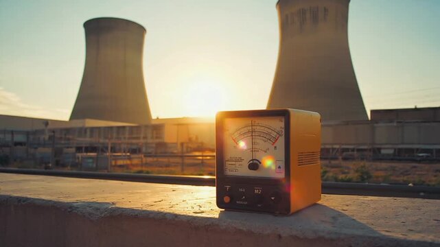 Radiation meter in a nuclear power plant.