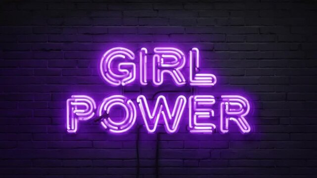 "Girl power" sign. Feminism.