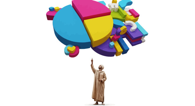 Visionary Moroccan Business Leader Analyzing Emerging MENA Market Share and Data Growth Potential