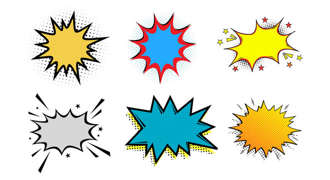 Comic Boom Explosion Bubble Star png