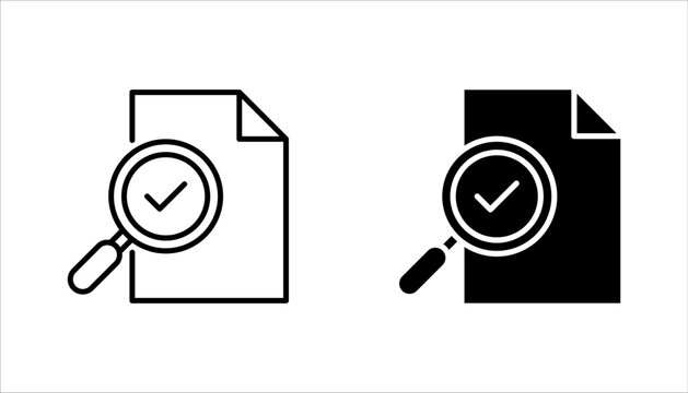 audit icon set. Audit report vector illustration on white background